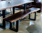 Taylor Modern Live Edge Wood Small 79" Dining Bench — view 4