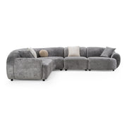 Terra - Modern Grey Fabric Sectional Sofa