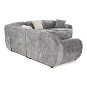 Terra - Modern Grey Fabric Sectional Sofa — view 2