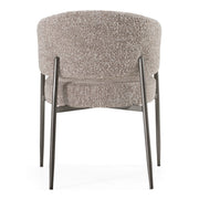 Thomas - Modern Grey Fabric + Pewter Dining Chair — view 3