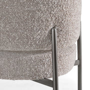 Thomas - Modern Grey Fabric + Pewter Dining Chair — view 5