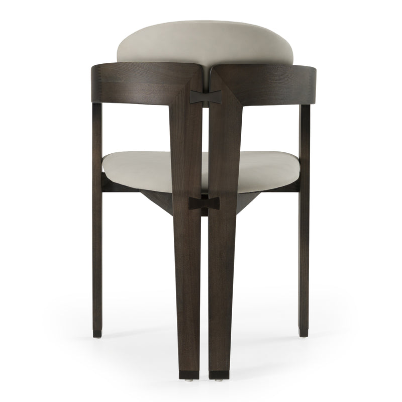 Thorne Light Grey and Dark Grey Arm Dining Chair — view 4
