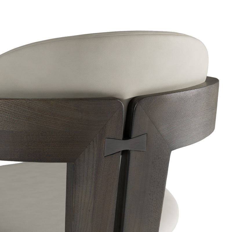 Thorne Light Grey and Dark Grey Arm Dining Chair — view 5