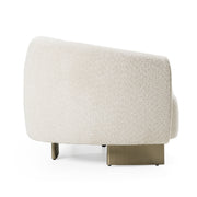 Thrive - Modern Beige Fabric + Antique Brass Sofa — view 2