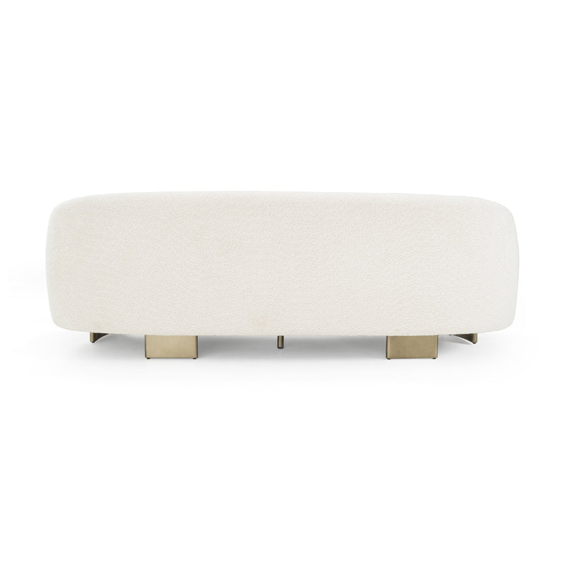 Thrive - Modern Beige Fabric + Antique Brass Sofa — view 3