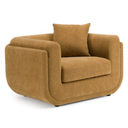 Tiene - Modern Orange Fabric Chair — view 2