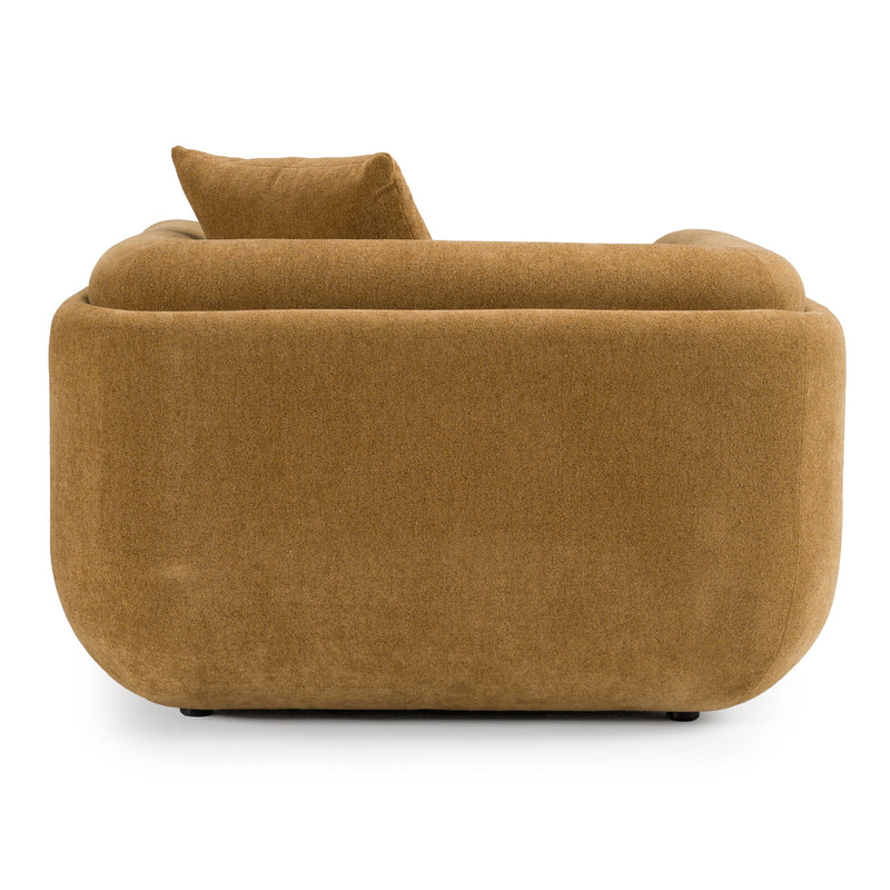 Tiene - Modern Orange Fabric Chair — view 4