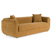 Tiene - Modern Orange Fabric 3-Seat Sofa — view 2