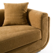 Tiene - Modern Orange Fabric 3-Seat Sofa — view 5