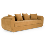 Tiene - Modern Orange Fabric 4-Seat Sofa — view 2