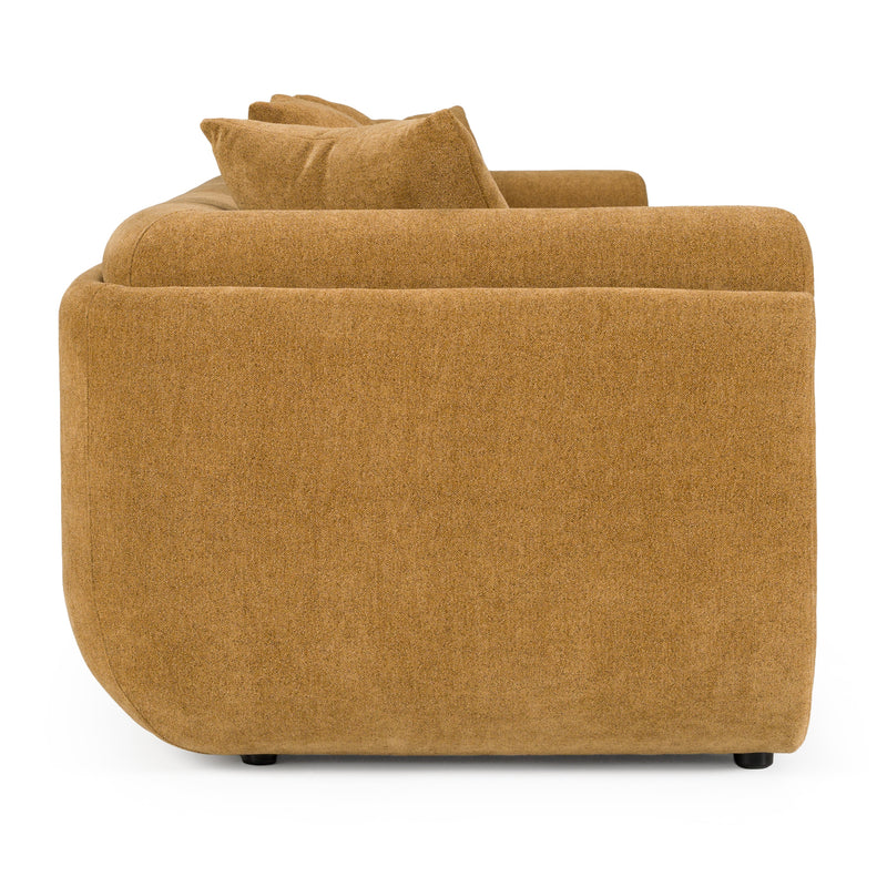 Tiene - Modern Orange Fabric 4-Seat Sofa — view 3