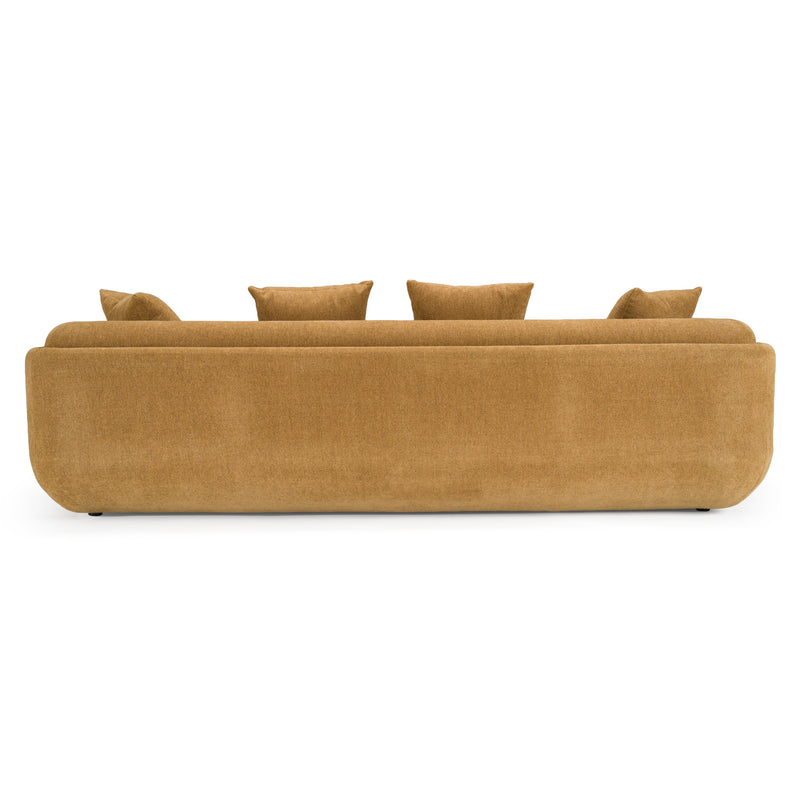 Tiene - Modern Orange Fabric 4-Seat Sofa — view 4