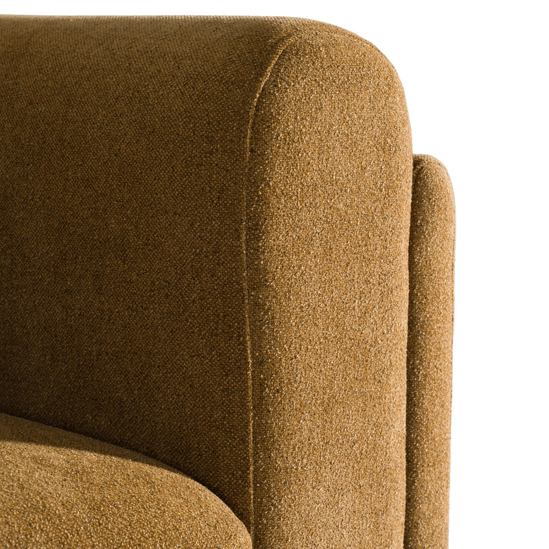 Tiene - Modern Orange Fabric 4-Seat Sofa — view 5