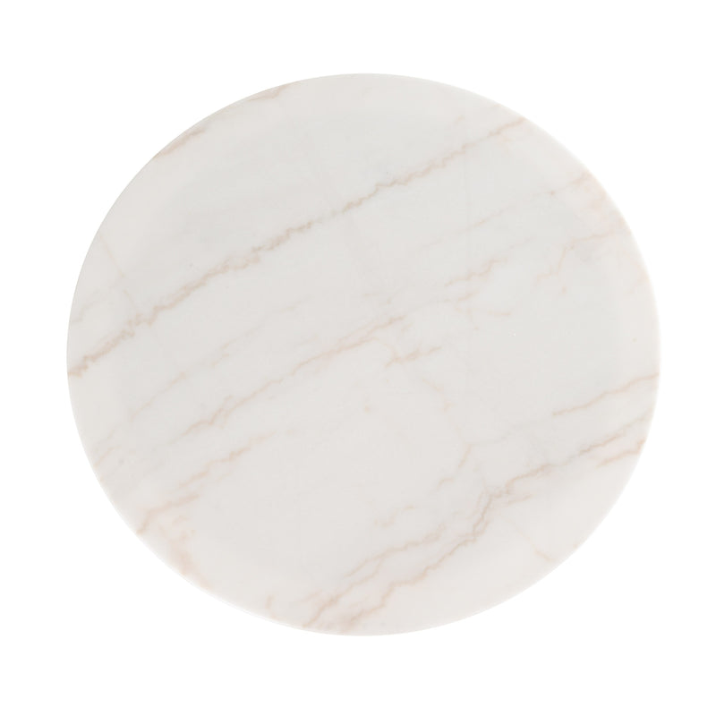 Tilly - Glam White Marble + Gold Round Dining Table — view 2