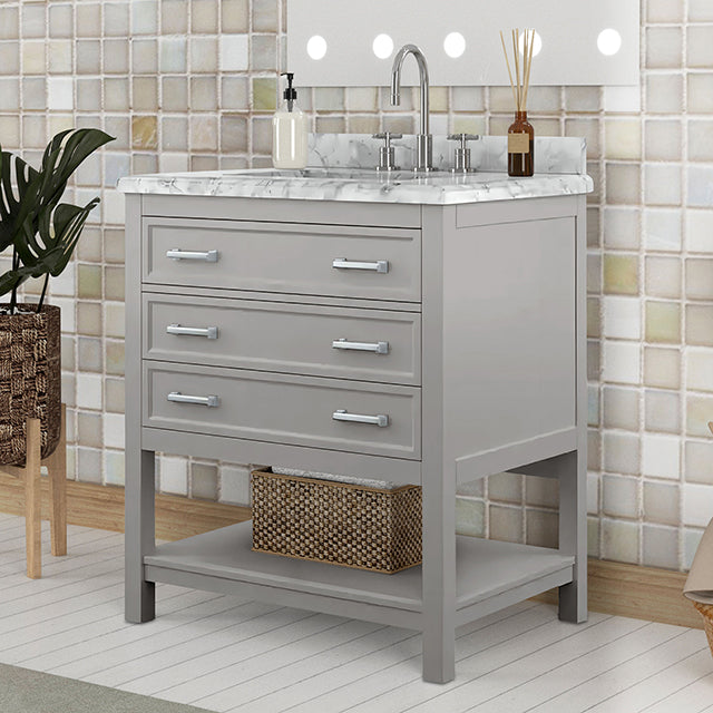 Reston Vanity with Top/ Sink - R&R Furniture Gallery (Fountain Valley, CA)