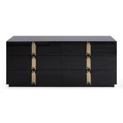 Token - Modern Black + Gold Wide Dresser — view 5