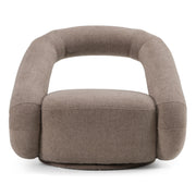 Tony - Modern Brown Fabric Swivel Accent Chair — view 2