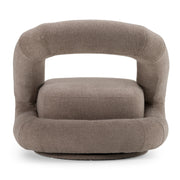 Tony - Modern Brown Fabric Swivel Accent Chair — view 4