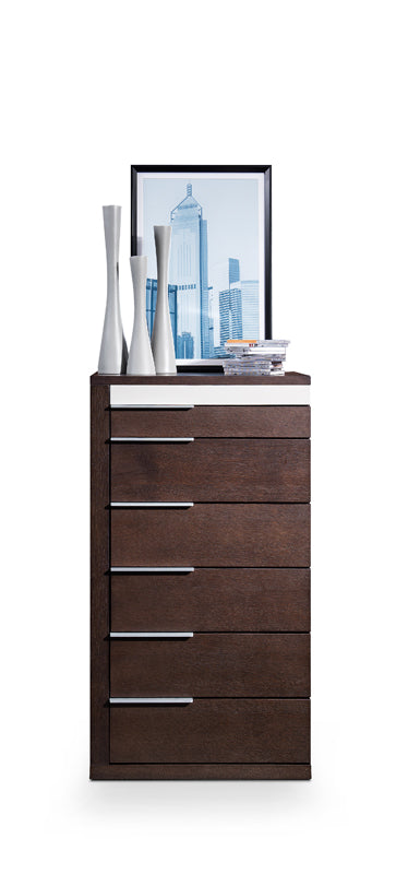 Torino Modern Brown Oak & Grey Chest — view 2