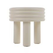 Townley - Contemporary White Round End Table — view 3