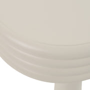 Townley - Contemporary White Round End Table — view 4
