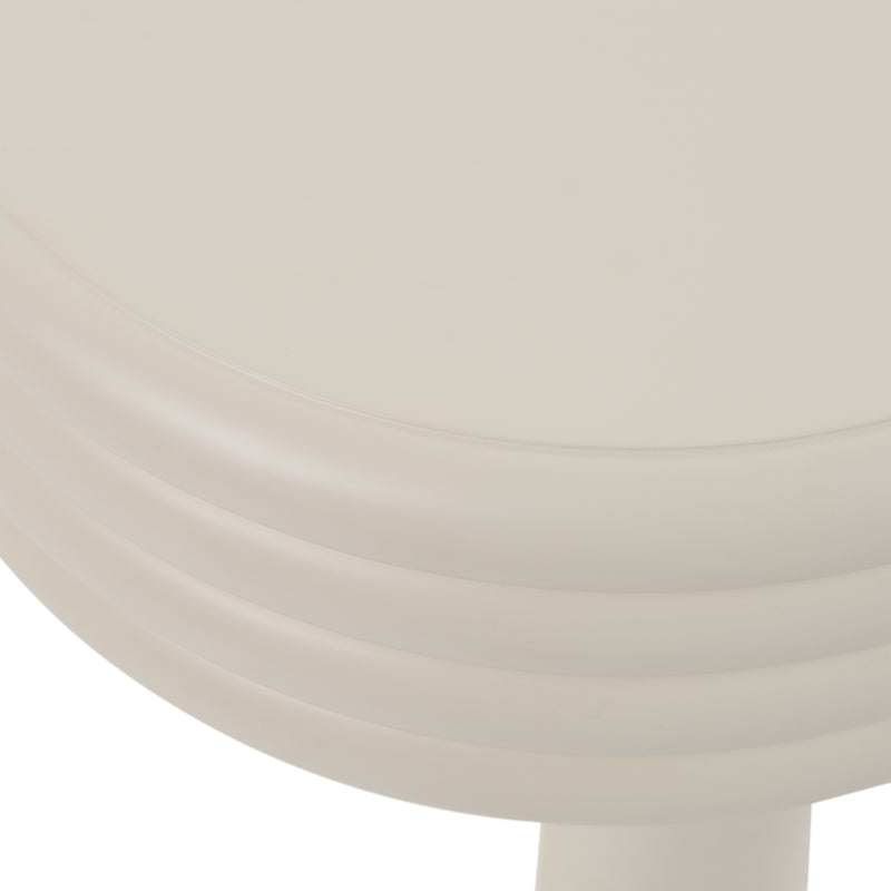 Townley - Contemporary White Round End Table — view 4