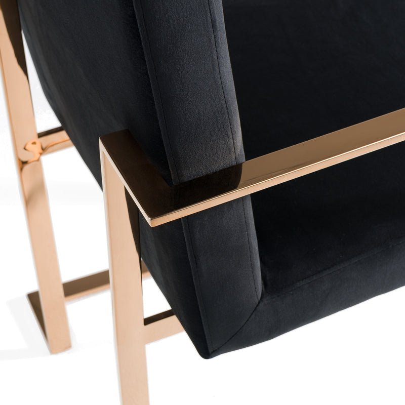 Cartier Modern Black & Rosegold Dining Table Set — view 4