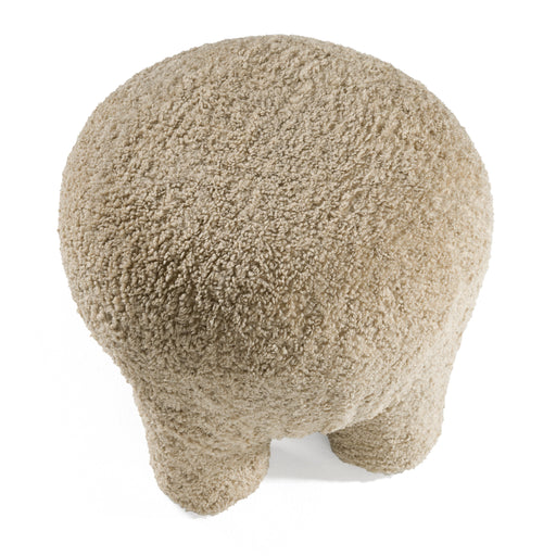 Trevor - Modern Tan Fabric Ottoman — view 2
