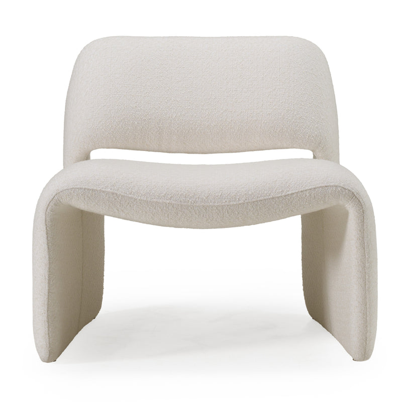 Tristan Modern Off White Fabric Accent Chair — view 3