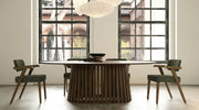 Truman - Mid-Century Modern Walnut Oval Dining Table — view 5