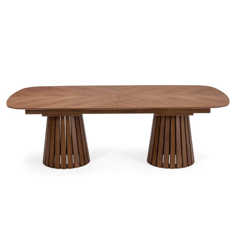 Truman - Mid-Century Modern Walnut Extendable Dining Table — view 3