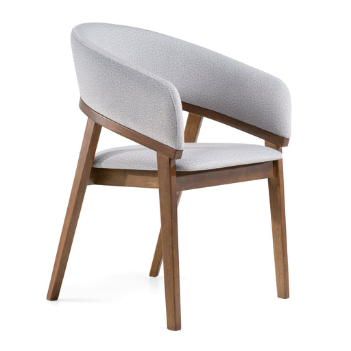 Truman - Mid-Century Modern Grey + Walnut Dining Chair