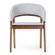 Truman - Mid-Century Modern Grey + Walnut Dining Chair — view 2