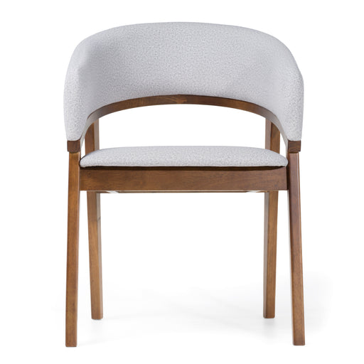 Truman - Mid-Century Modern Grey + Walnut Dining Chair — view 2
