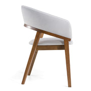 Truman - Mid-Century Modern Grey + Walnut Dining Chair — view 3