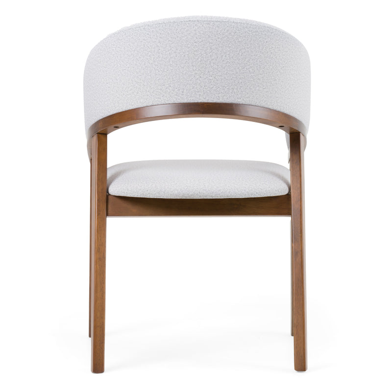 Truman - Mid-Century Modern Grey + Walnut Dining Chair — view 4