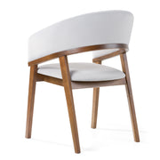Truman - Mid-Century Modern Grey + Walnut Dining Chair — view 5