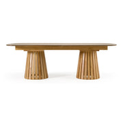 Truman - Mid-Century Modern Natural Oak Extendable Dining Table — view 3