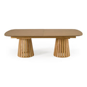 Truman - Mid-Century Modern Natural Oak Extendable Dining Table — view 5