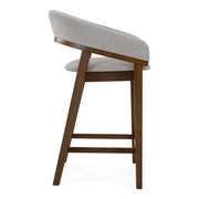 Truman - Mid-Century Modern Grey + Walnut Counter Chair (Set of 2) — view 2