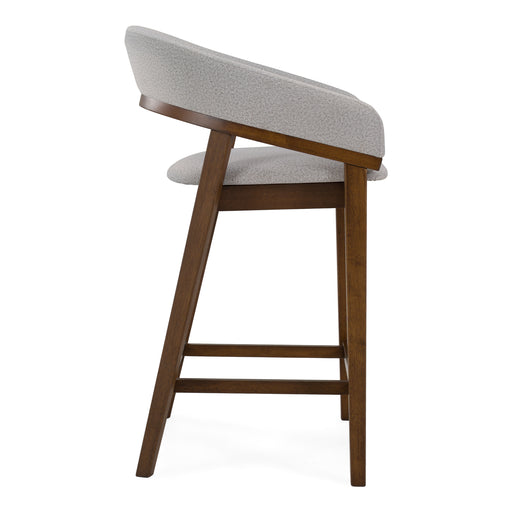 Truman - Mid-Century Modern Grey + Walnut Counter Chair (Set of 2) — view 2