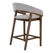 Truman - Mid-Century Modern Grey + Walnut Counter Chair (Set of 2) — view 3
