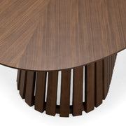 Truman - Mid-Century Modern Walnut Oval Dining Table — view 4