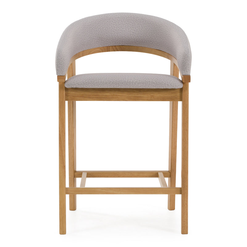 Truman - Mid-Century Modern Grey + Natural Oak Counter Chair (Set of 2) — view 3