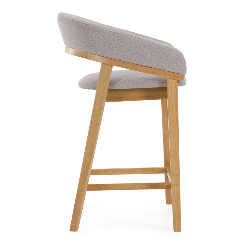 Truman - Mid-Century Modern Grey + Natural Oak Counter Chair (Set of 2) — view 5
