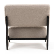 Tucker - Mid-Century Modern Light Grey Fabric + Black Walnut Accent Chair — view 4