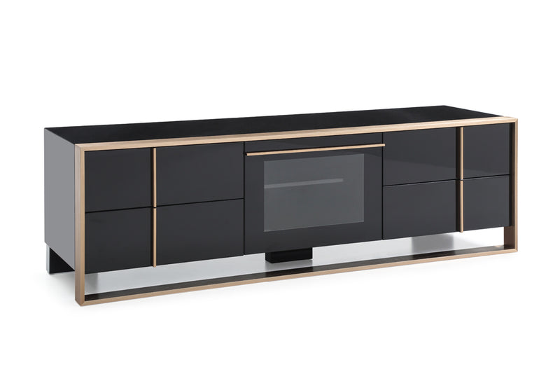 Cartier Modern Black & Rosegold TV Stand — view 3