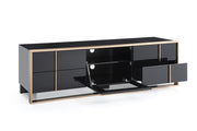 Cartier Modern Black & Rosegold TV Stand — view 4
