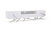 Legend 79"-Wide Modern White TV Stand