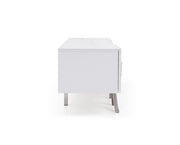 Legend 79"-Wide Modern White TV Stand — view 3